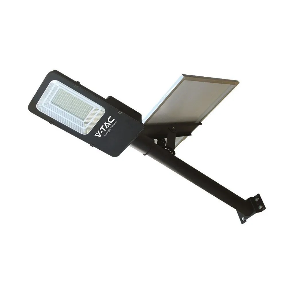 V-TAC Armatura Stradale con Pannello Solare 50W Hybrid-Series Colore Nero 4000K IP65 - immagine 1