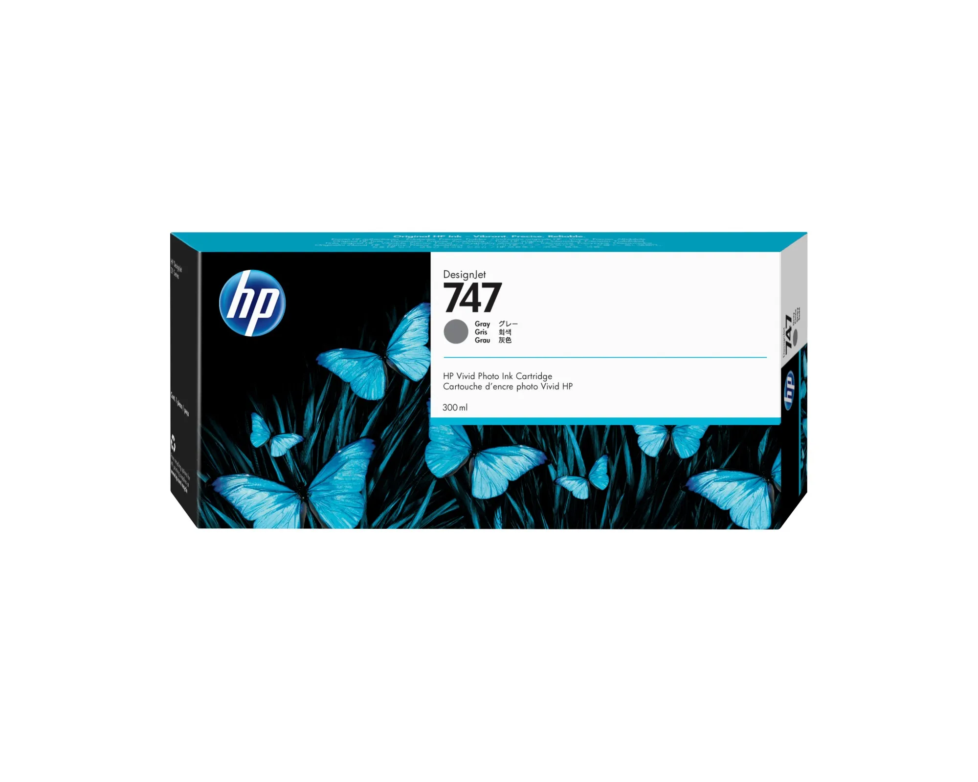 ORIGINALE HP Cartuccia d'inchiostro Grigio P2V86A 747 300ml - immagine 1