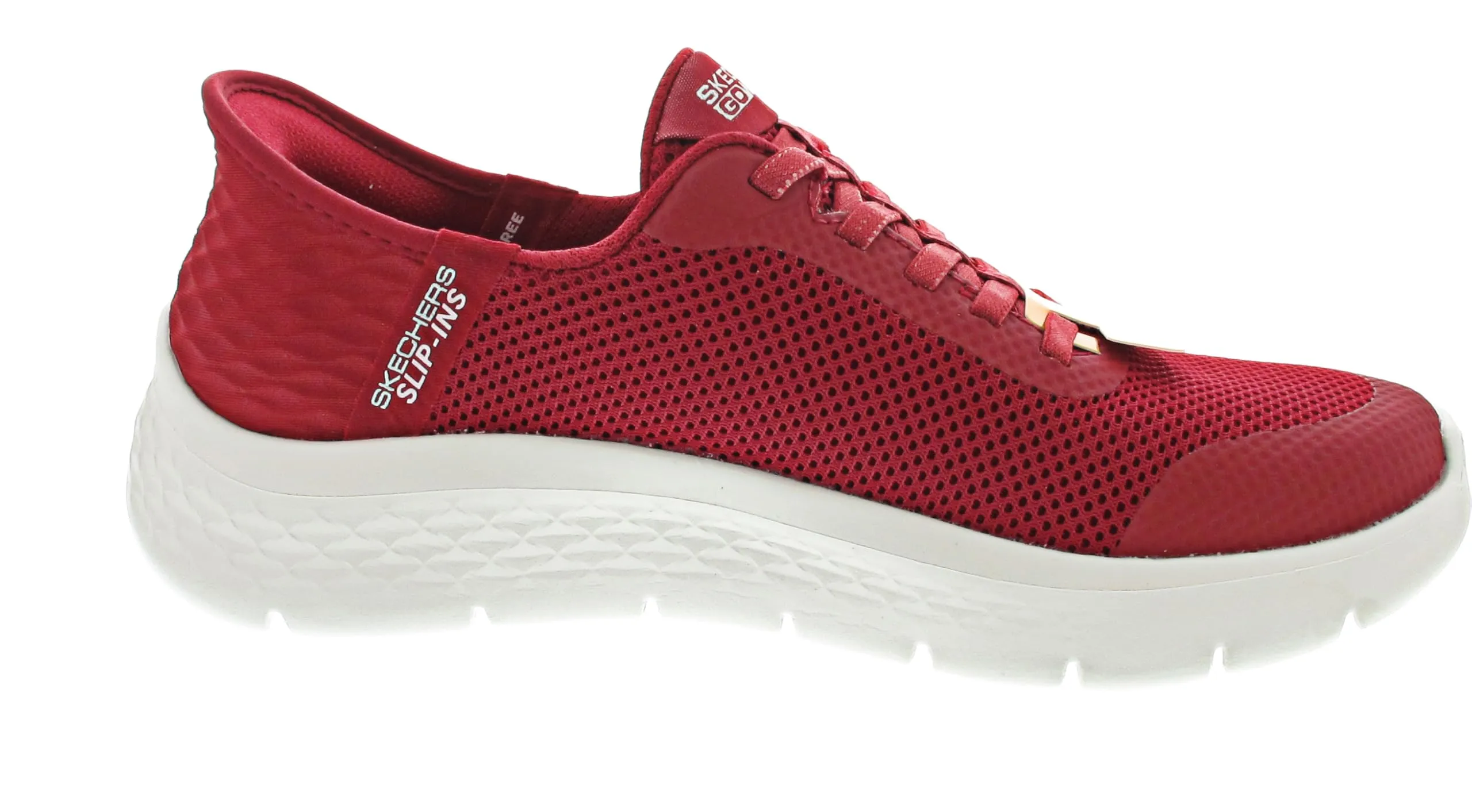 Skechers Donna Go Walk Flex Grand Entry Scarpe da Allenamento, Red Textile/Trim, 36.5 EU - immagine 3
