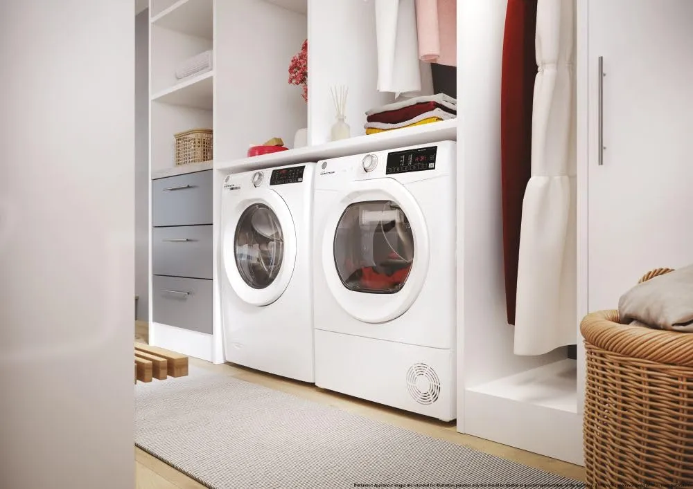 Hoover H-DRY 350 Asciugatrice 7 Kg, Pompa di Calore, Libera Installazione, Classe E, Certificazione Woolmark, AxLxP 85x60x48, Bianca - HR4 H7A2TE-S - immagine 4