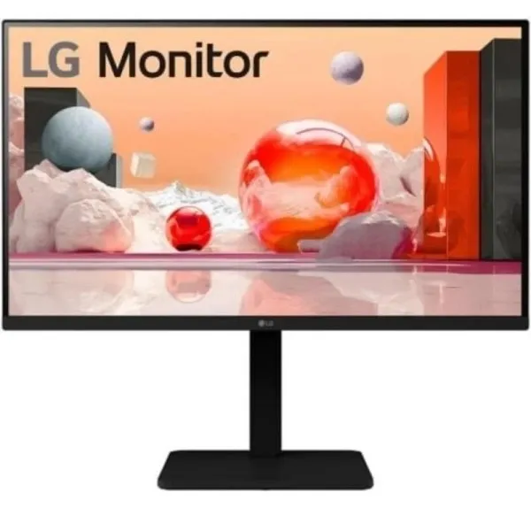 Monitor LG 27BA560-T da 27 IPS FullHD 100Hz - Tempo di risposta 5ms - Regolabile in altezza rotazione e inclinazione - Altoparlanti da 4W - Connessioni HDMI DisplayPort VGA Hub USB - VESA 100x100mm - Nero - immagine 1