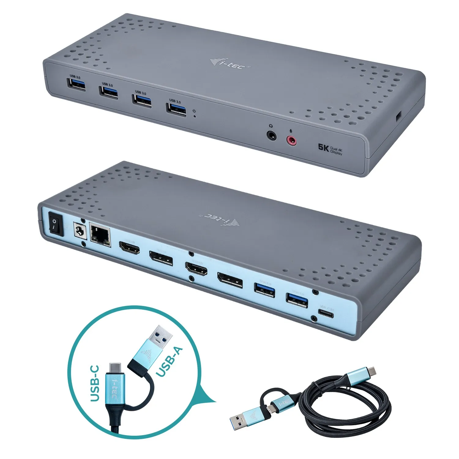 I-Tec Docking Station Usb 3.0 / Usb-C 5K Universale A Doppio Display - immagine 1