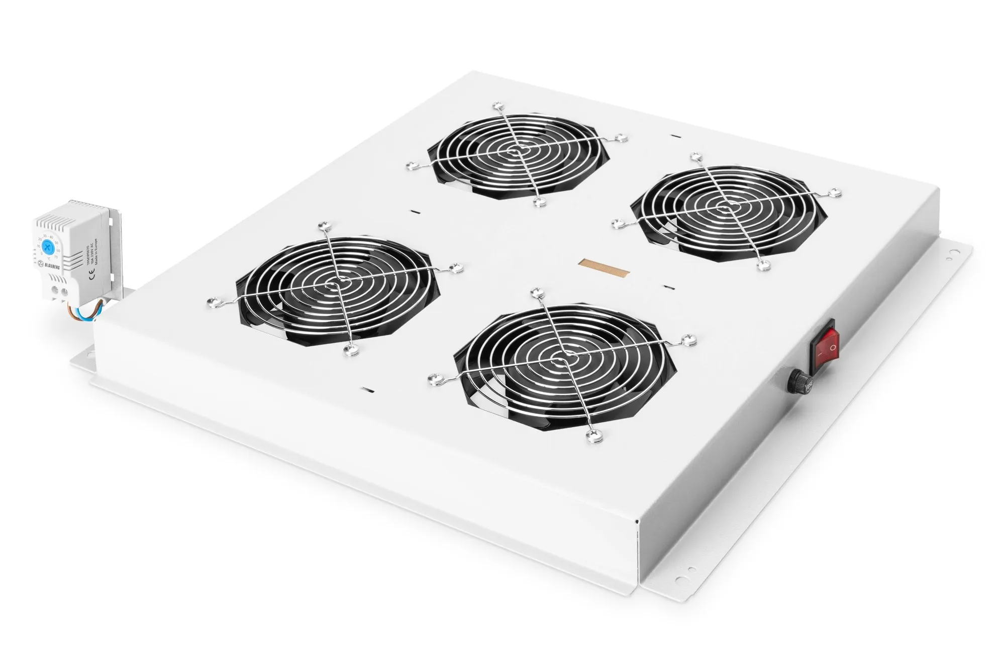Kit 4 Ventole Con Termostato Colore Grigio Chiaro Per Armadi Linea Professionale - immagine 1