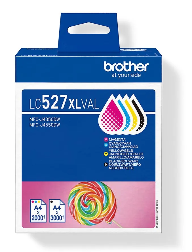 Confezione da 4 cartucce d'inchiostro originali Brother LC527XL - LC527XLVAL - immagine 1