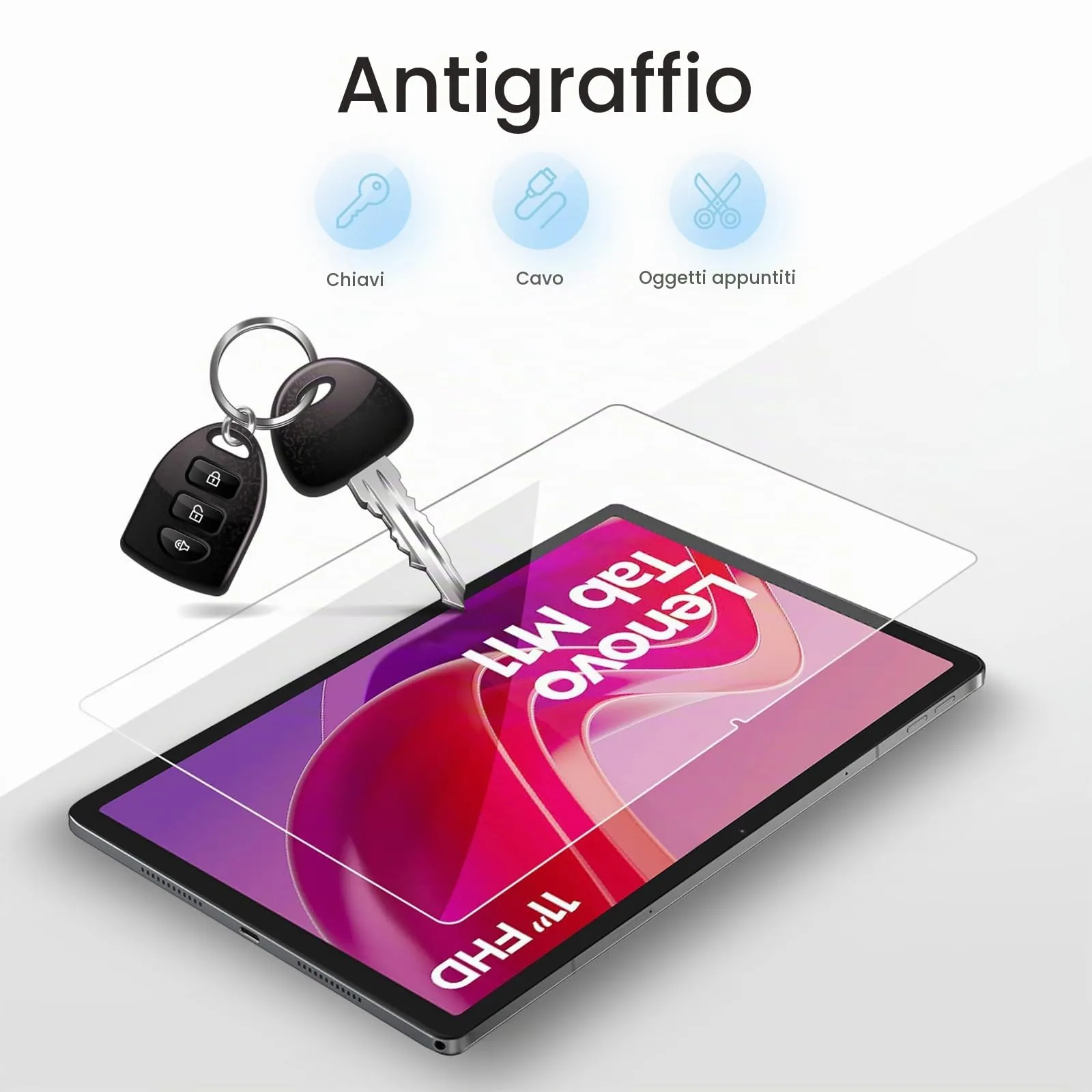 Gerutek 2 Pezzi Pellicola Protettiva per Lenovo Idea Tab 11/Tab M11/Tab K11 - immagine 5