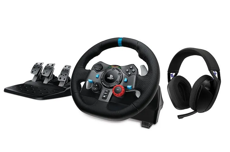 Logitech Set Simulatore di corsa G29 + cuffie G321 + Pedale Nero - immagine 1