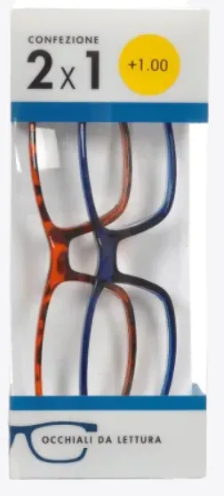 Polinelli Occhiali da Vista 2Pz PR14-B +100 Blu/Multicolore - immagine 1