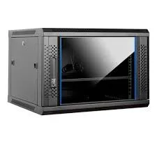 Aiten Data AI6409 Pensile 9U profondità 450 - Porta in vetro - Blocco di sicurezza - Include vassoio fisso e ventola da 120 mm - Colore nero - immagine 1