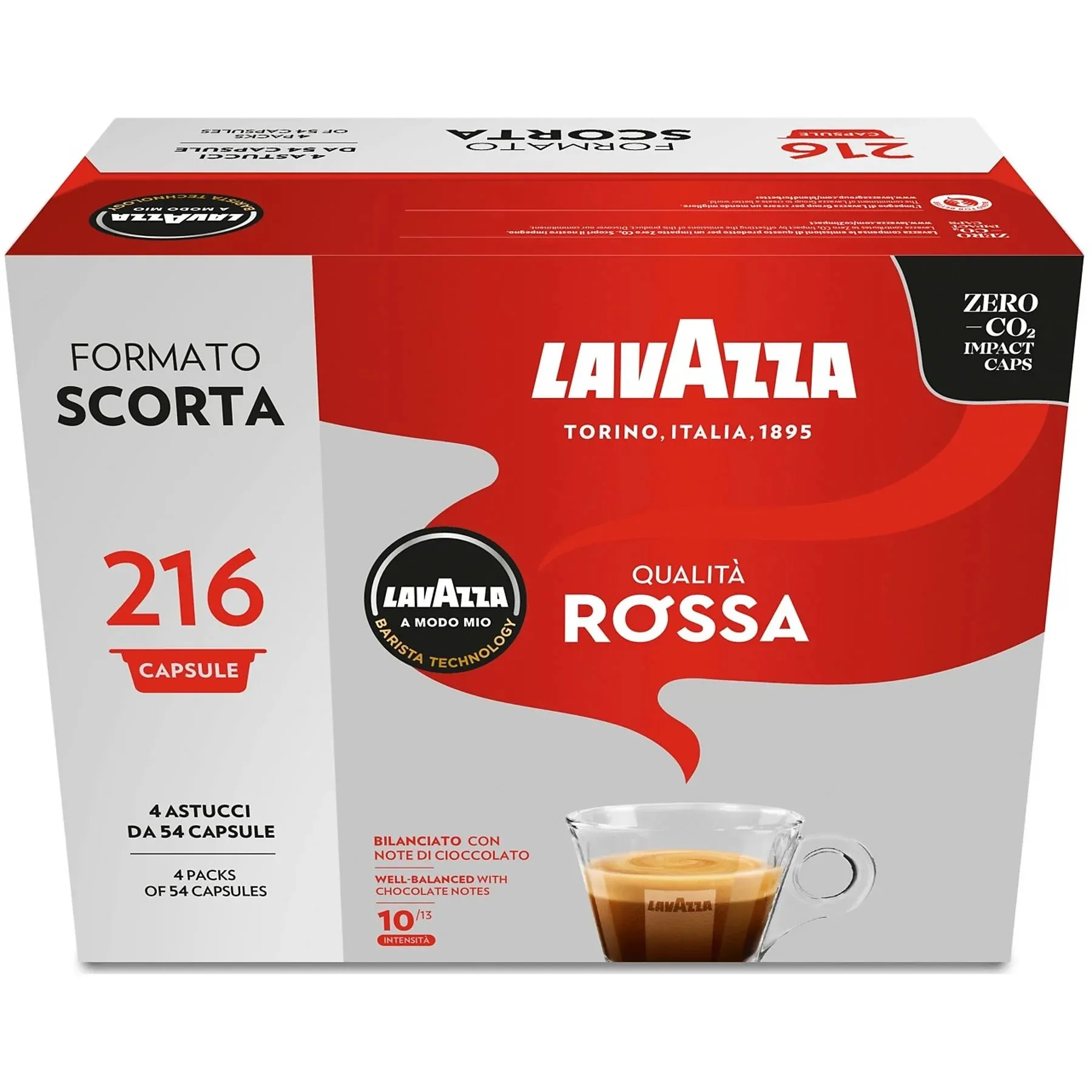 Lavazza A Modo Mio Capsule Caffè 216 Pz Qualità Rossa - immagine 1