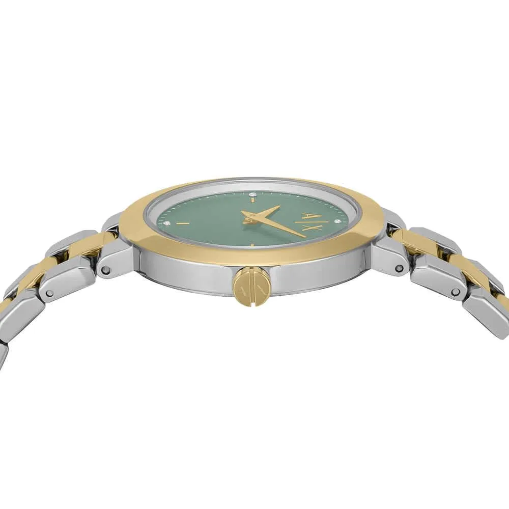 Armani Exchange Orologio da donna, Movimento al quarzo a due lancette e cassa da 36 mm con cinturino in acciaio o pelle - immagine 5