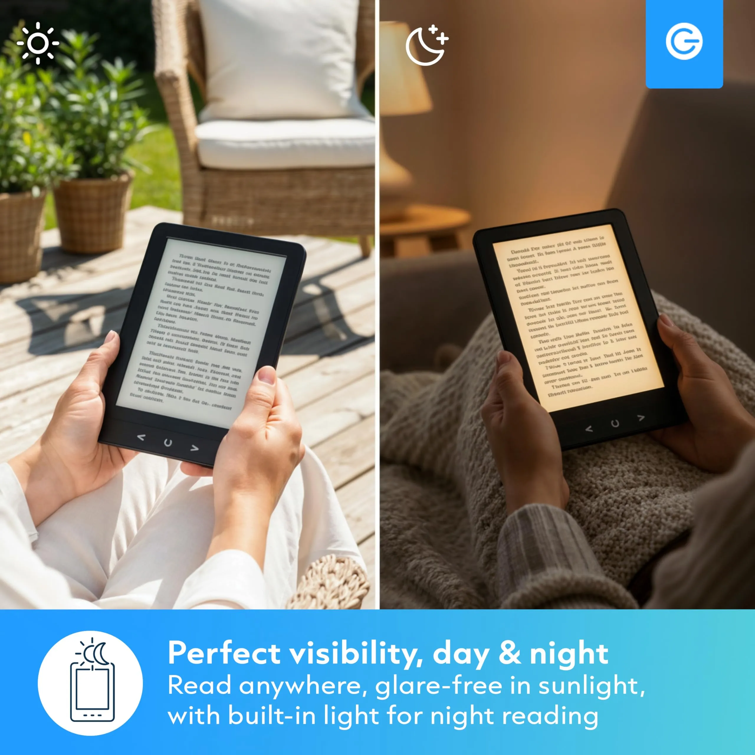 Silvergear® Ebook Reader con Retroilluminazione | Touchscreen E-Ink da 6 Pollici | Memoria da 4 GB per 3000+ E-Books | Pocketbook | Antiriflesso e Leggero | Nero - immagine 3