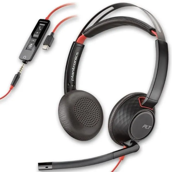 Poly Hp Blackwire 5220 Stereo Usb-C Headset +3.5mm Plug +USB-C/A Adapter (bulk) 8X231A6 - immagine 1