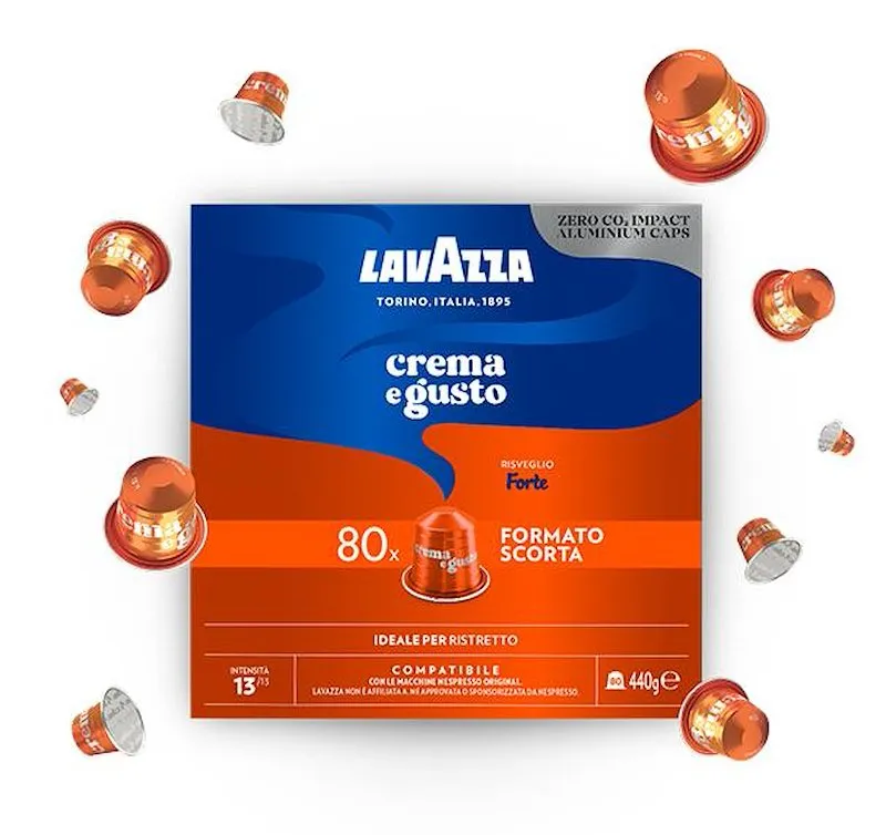 Lavazza Capsule 80Pz Crema e Gusto Forte per Nespresso - immagine 1