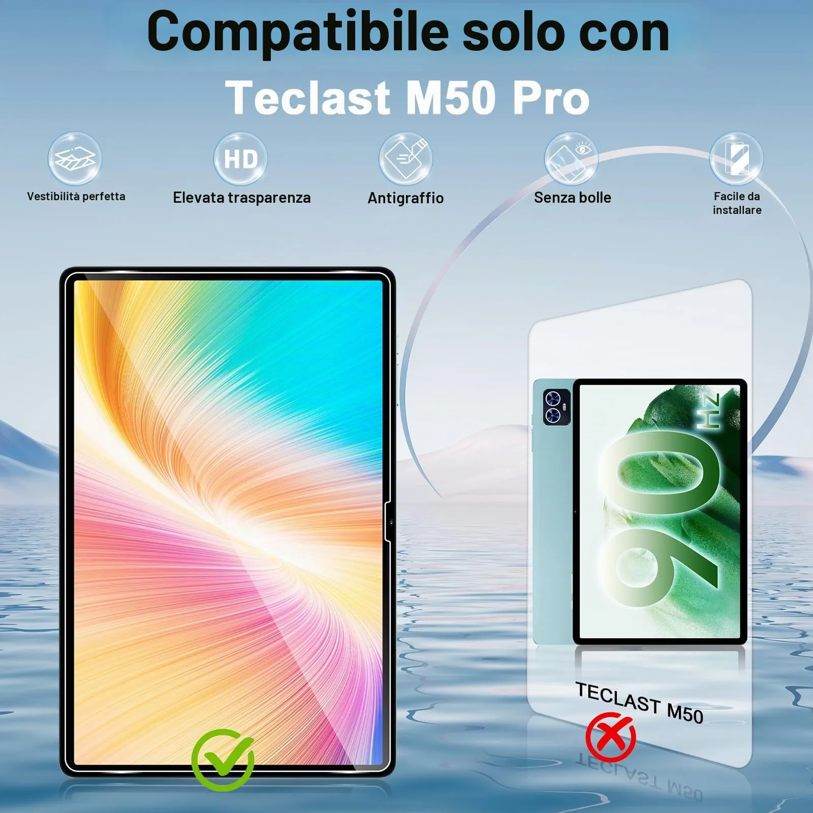ELYCO Pellicola Protettiva (23,4 * 15,2 CM) per Tablet 10 Poliici - immagine 2