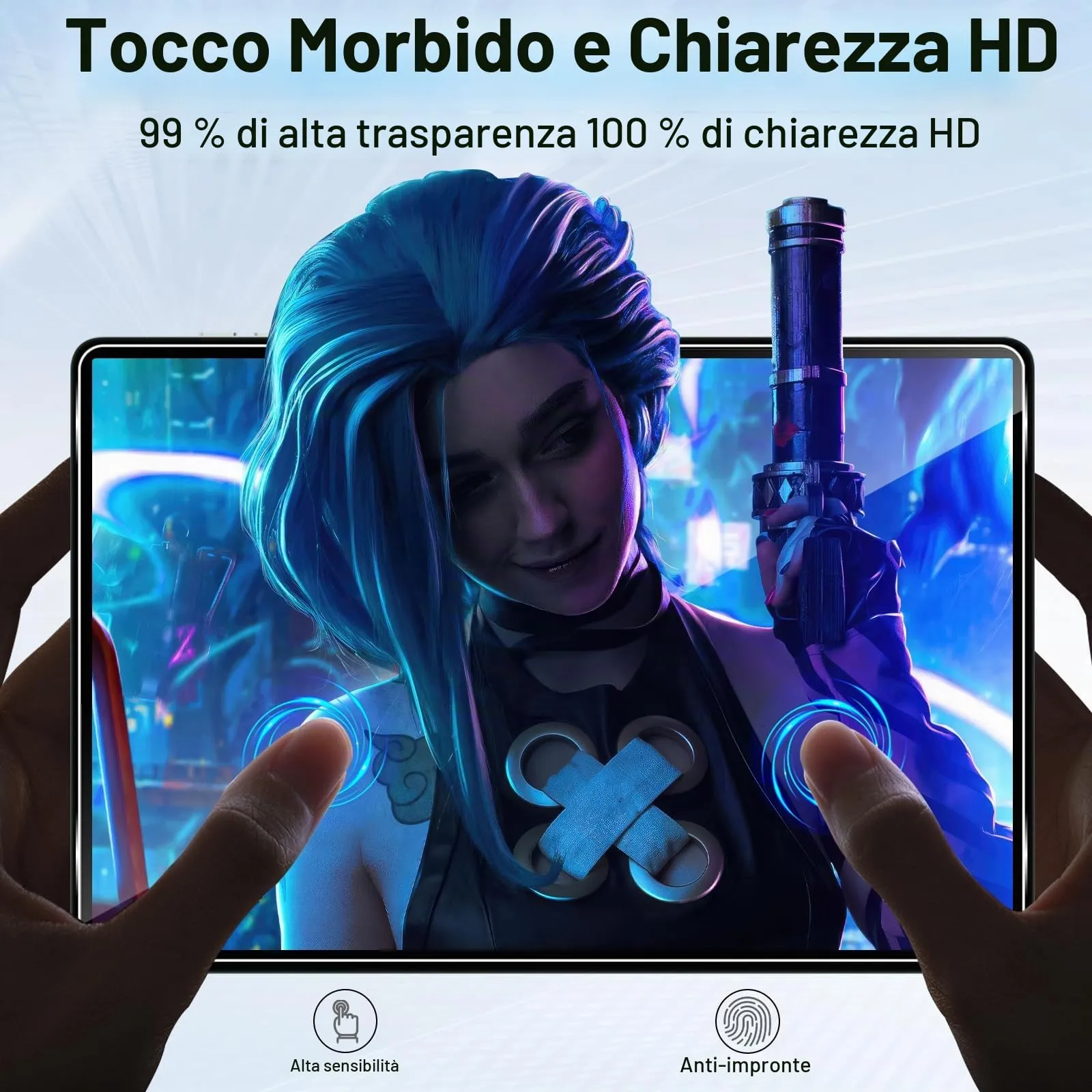 ELYCO Pellicola Protettiva (23,4 * 15,2 CM) per Tablet 10 Poliici - immagine 6