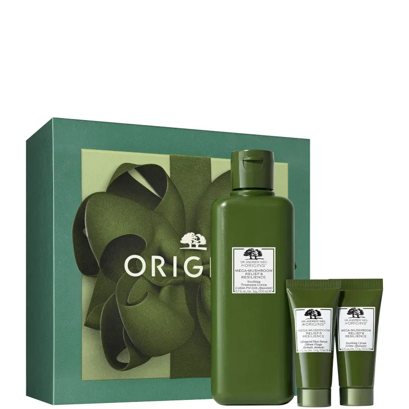 Origins Dr. Andrew Weil for Origins™ MEGA-MUSHROOM Relief & Resilience Confezione 200 ML Lozione Viso + 15 ML Siero Viso + 15 ML Crema Viso - 200 ML Lozione Viso + 15 ML Siero Viso + 15 ML Crema Viso - immagine 1