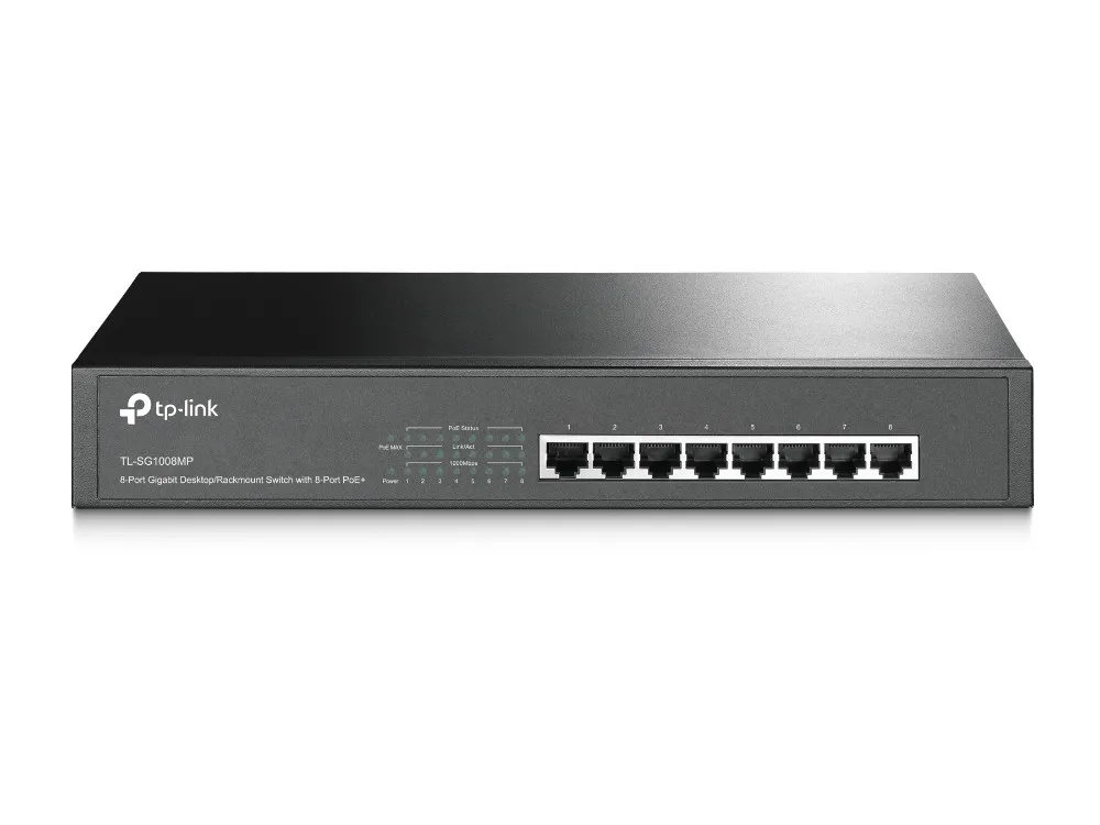 Switch 8P Gigabit Poe+ 8P Gigabit Rj45/126W Poe Power - immagine 1