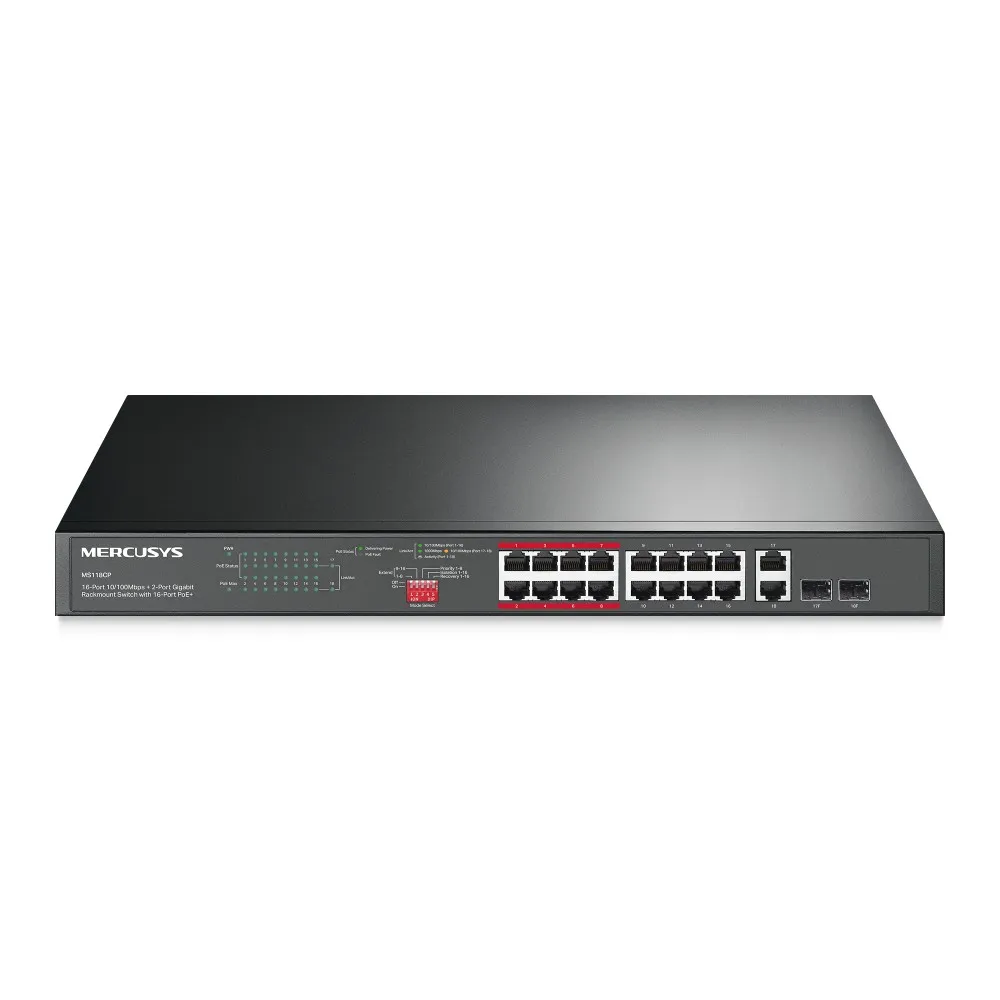 Switch Desktop Ms106P Poe Rack 2Gbi 2P Gigabit Rj45 16 Poe - immagine 1