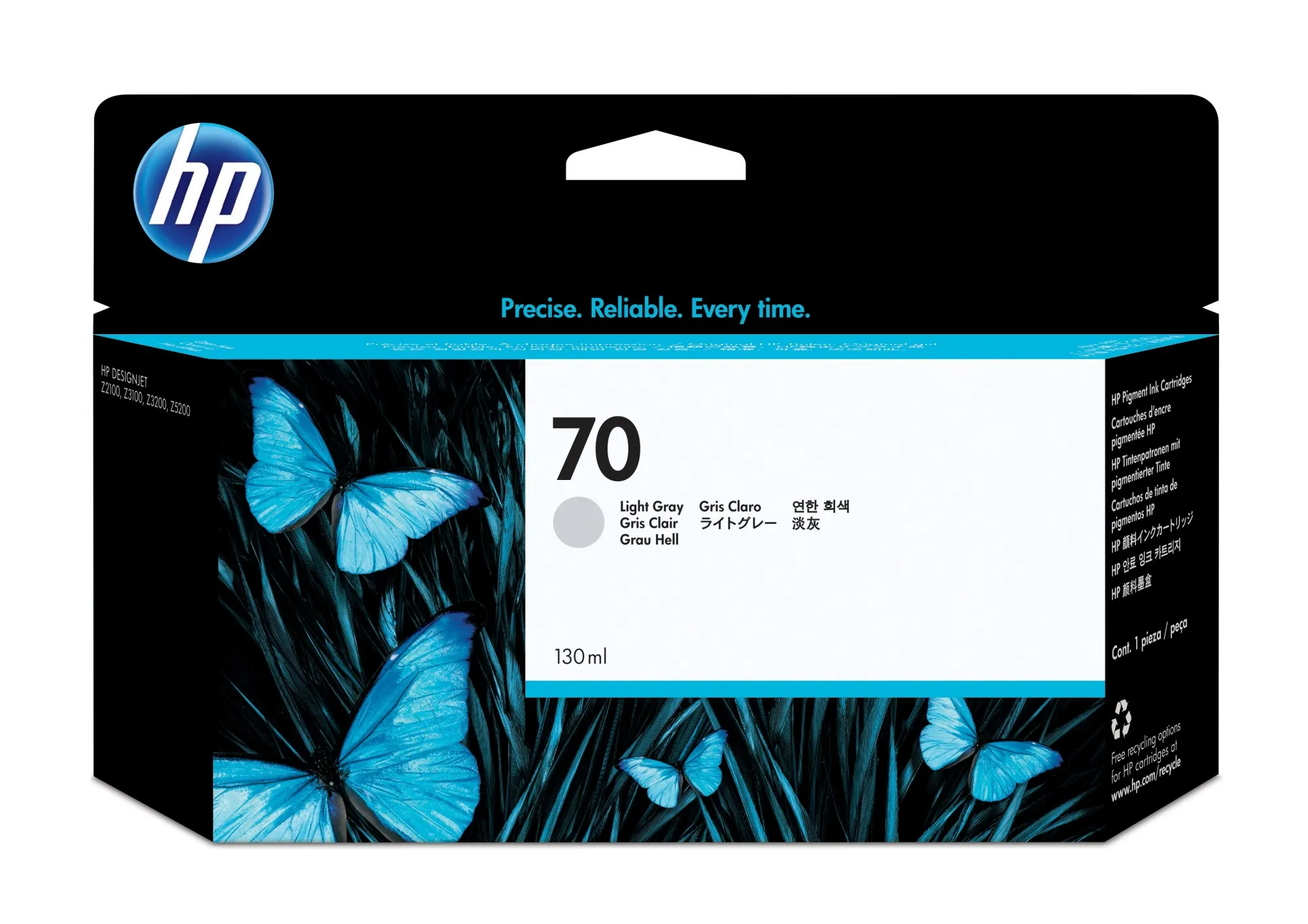 HP Cartuccia inchiostro grigio chiaro DesignJet 70 130 ml - immagine 1