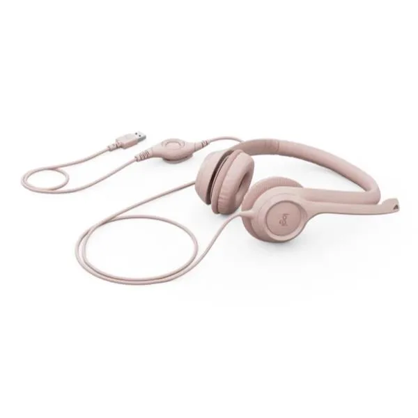 Logitech H390 USB Computer Headset - Rose 981-001281 - immagine 1