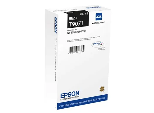ORIGINALE Epson Cartuccia d'inchiostro nero C13T90714N T9071 XXL 10000 pagine 202ml - immagine 1