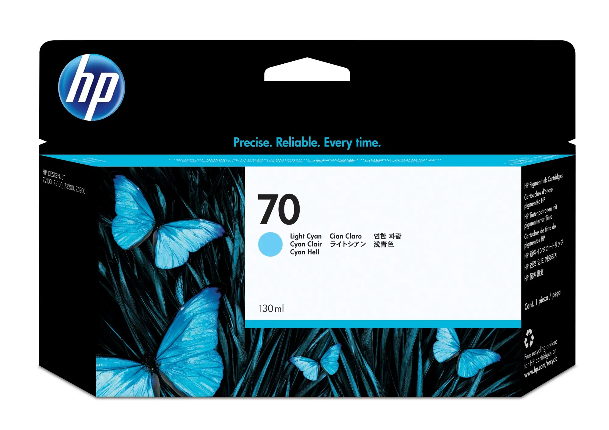 ORIGINALE HP Cartuccia d'inchiostro ciano (chiaro) C9390A 70 130ml - immagine 1