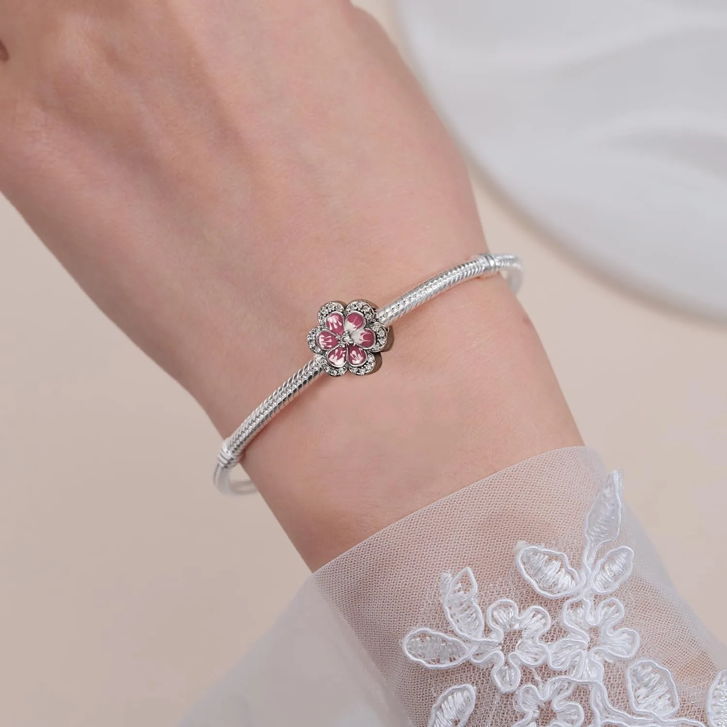 XWN Ciondolo Argento Sterling 925 con Cubic Zirconia Pendenti per Pandora Braccialetti, Compatibile con Braccialetti e Collane europei, perfetto Regali per Moglie e Ragazze - immagine 7