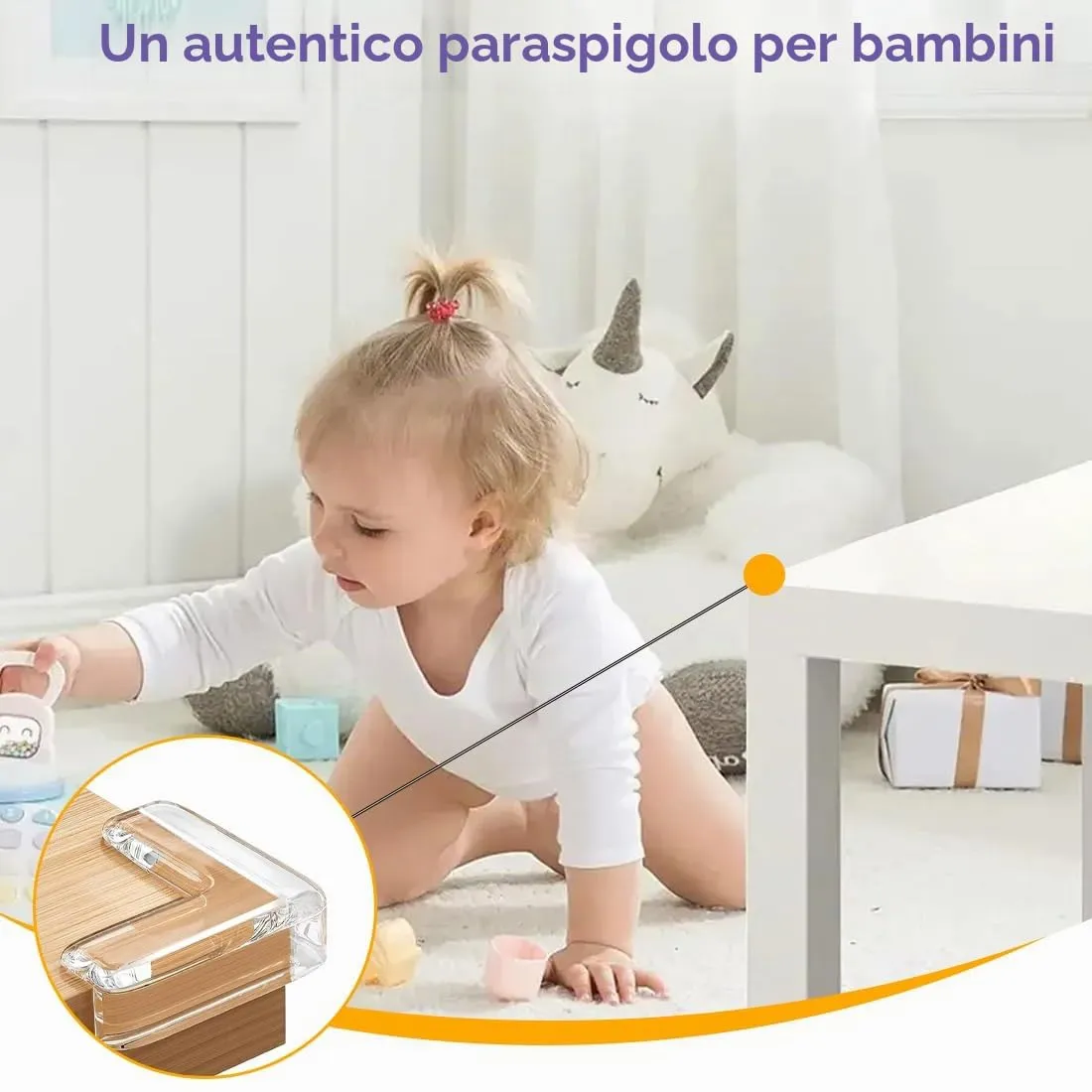 WeddHuis Paraspigoli per Bambini Trasparenti, Confezione da 12, Forma a L, Protezione per Bordi e Angoli Che Non Si Deforma o Strappa Facilmente, Angolari in Gomma e Tavolo, per Neonati e Anziani - immagine 6