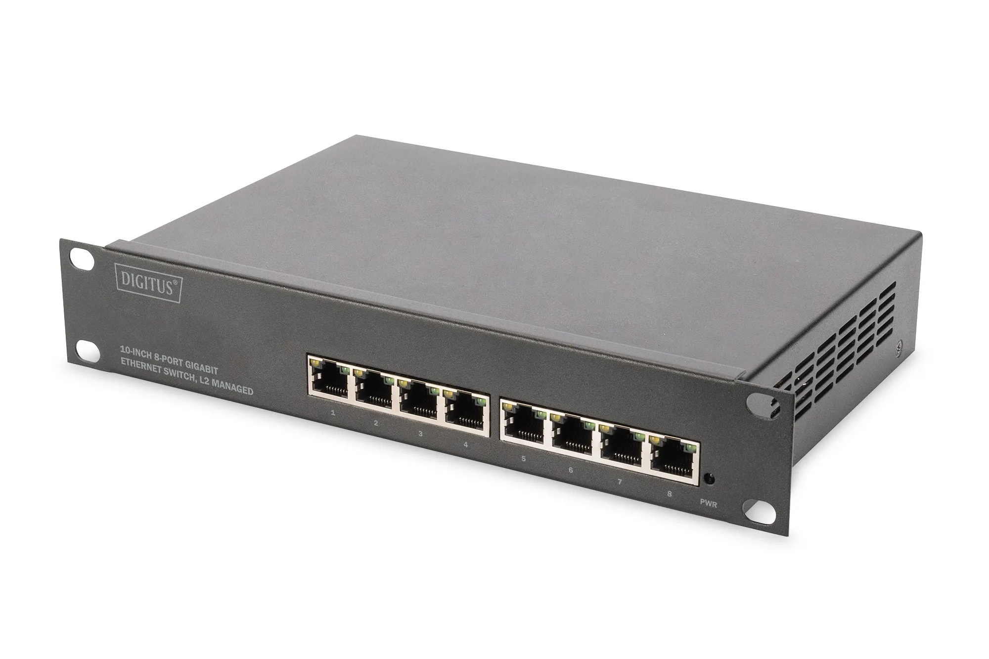 Digitus Switch Gigabit Ethernet Da 8 Porte A 10 Pollici Gestito L2+ - immagine 1
