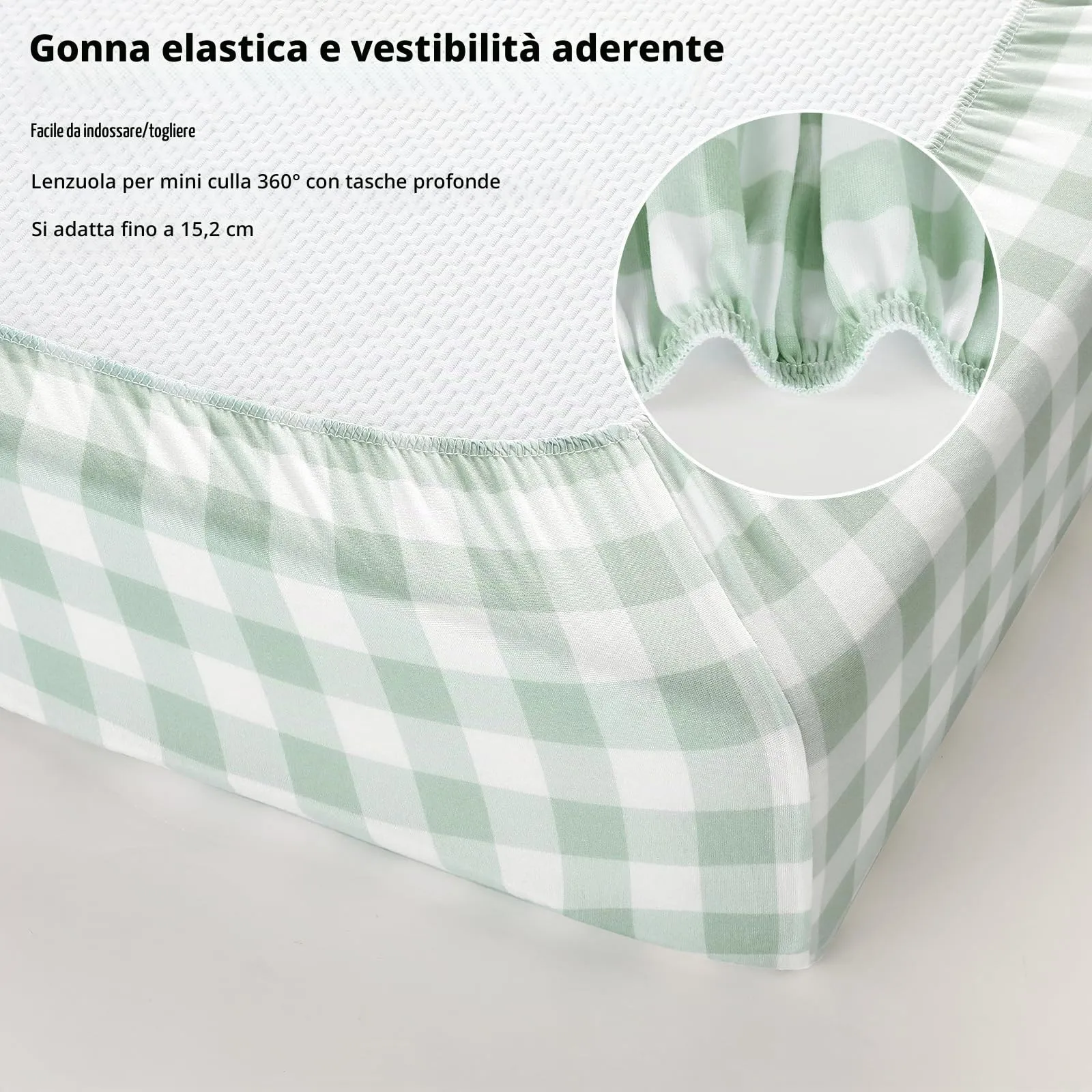 FIEMOL Lenzuola per mini culla per bambino, portatili Graco Pack e lenzuola da gioco con angoli per materassi da 96,5 x 66 cm, confezione da 3 pezzi, in morbida microfibra, motivo orso della foresta - immagine 7