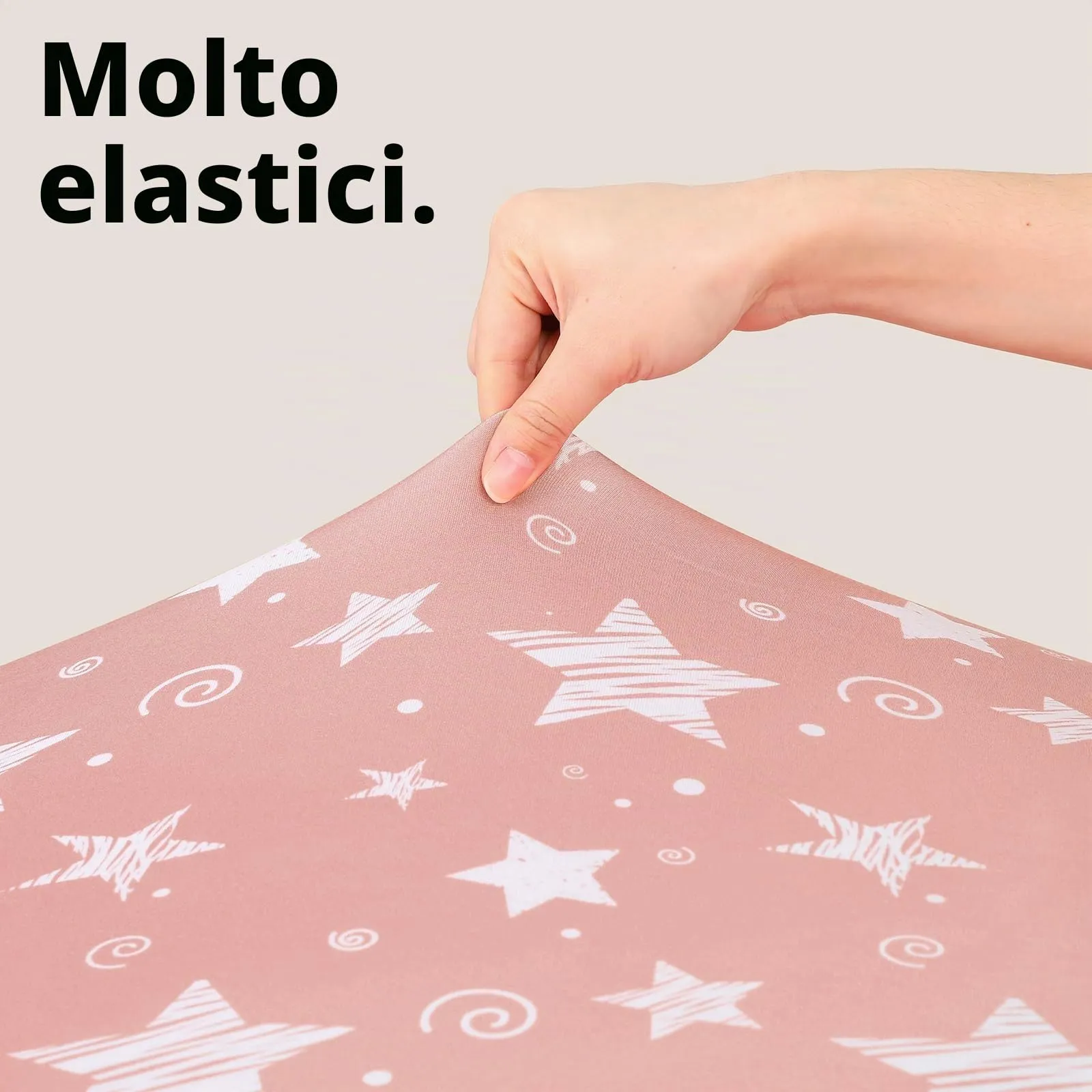 FIEMOL Lenzuola per mini culla per bambine, portatili Graco Pack e lenzuola da gioco con angoli per materassi da 96,5 x 66 cm, confezione da 3 in morbida microfibra rosa con stelle - immagine 5