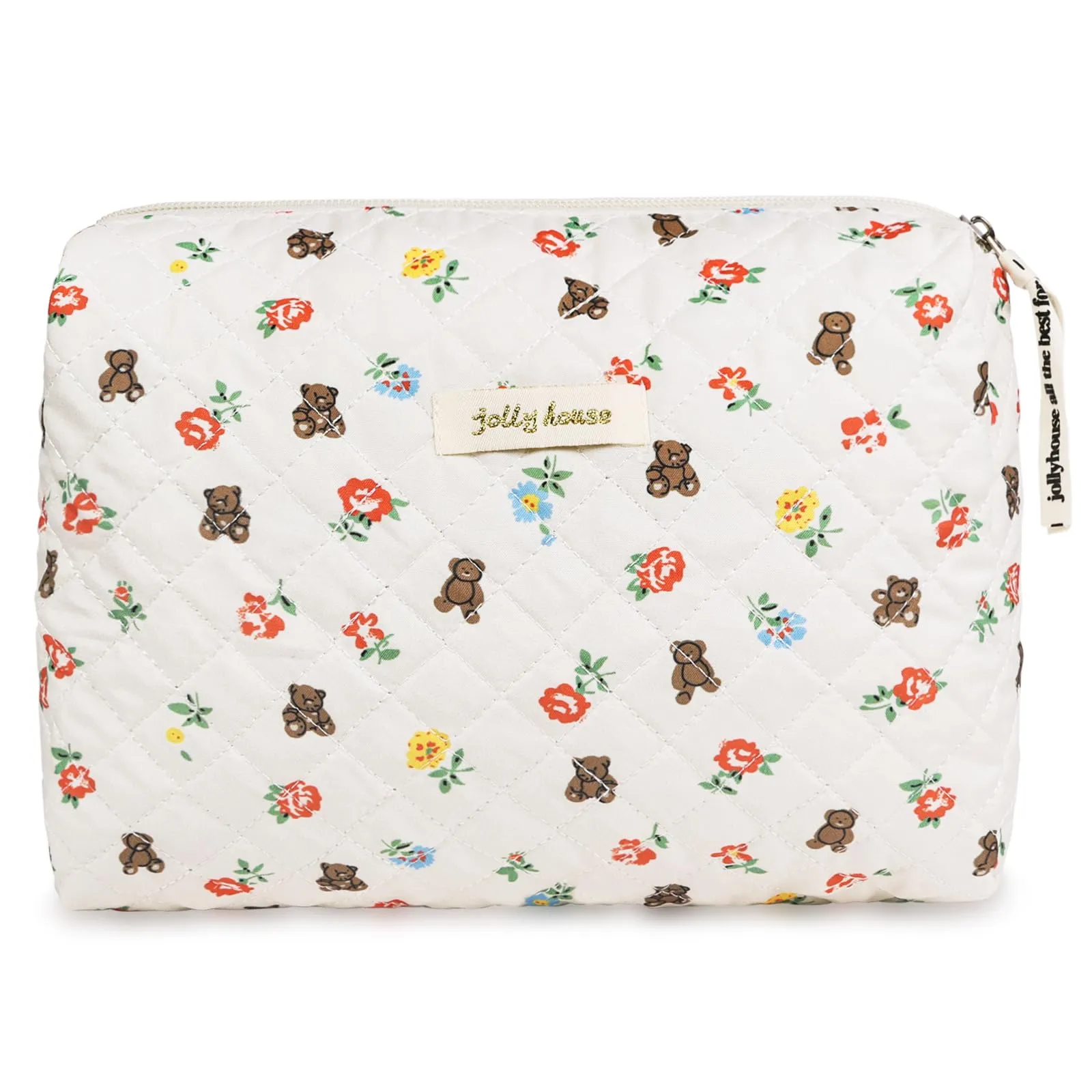 Aucuu Borsa da Toilette da Viaggio, Beauty Case da Viaggio, Borsa da Viaggio, Borsa Trucco Floreale, Trucco Pochette da Toilette, Trousse Trucchi Organizer per Cosmetici, per Donne e Ragazze - immagine 1