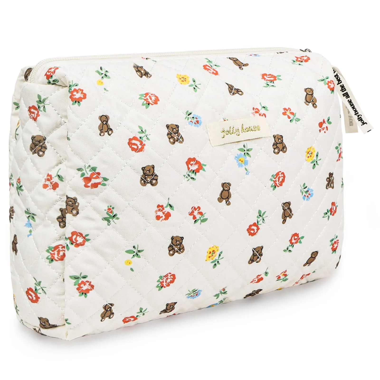 Aucuu Borsa da Toilette da Viaggio, Beauty Case da Viaggio, Borsa da Viaggio, Borsa Trucco Floreale, Trucco Pochette da Toilette, Trousse Trucchi Organizer per Cosmetici, per Donne e Ragazze - immagine 7