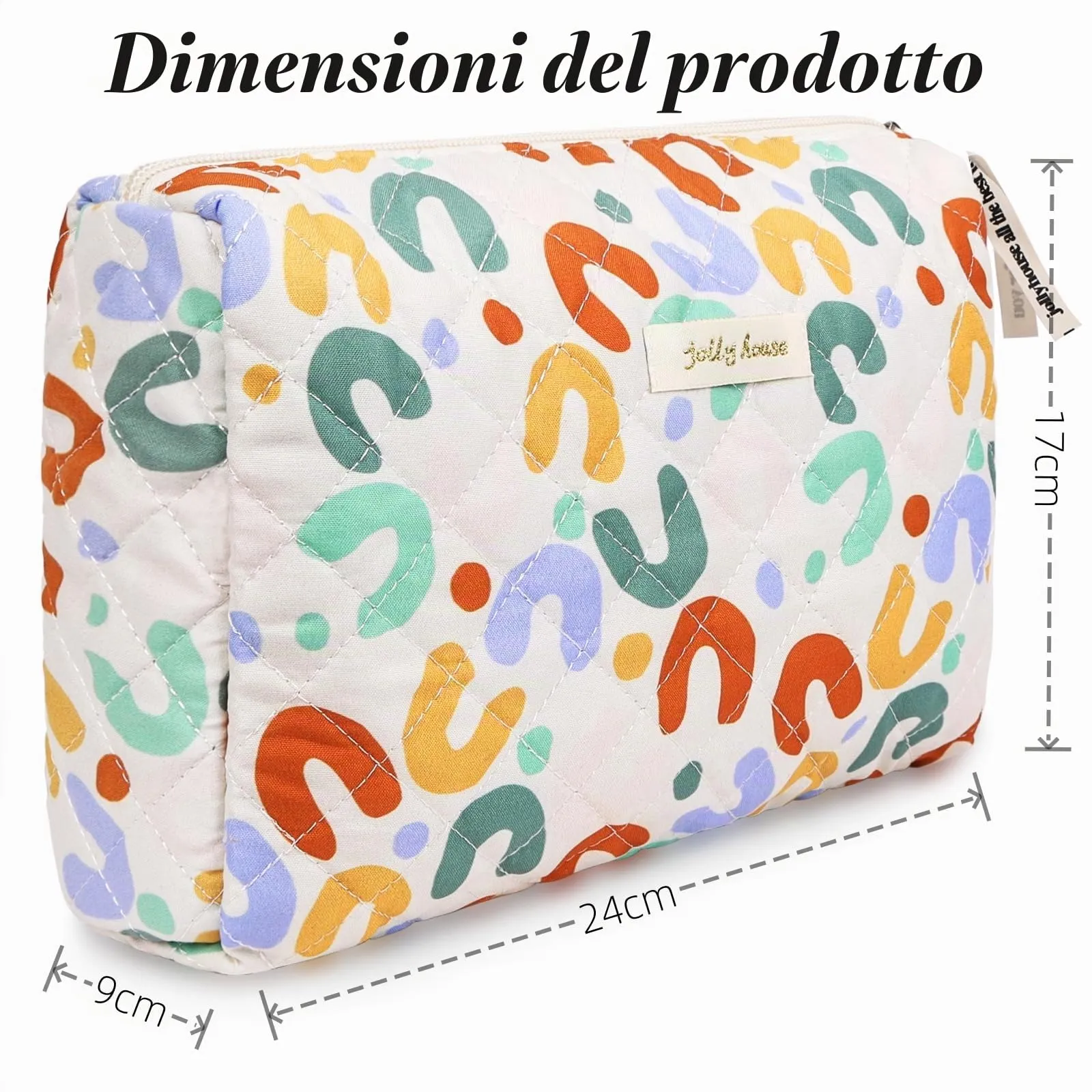 Aucuu Borsa da Toilette da Viaggio, Beauty Case da Viaggio, Borsa per Cosmetici con Lettera U, Trucco Pochette da Toilette, Trousse Trucchi Organizer per Cosmetici, per Donne e Ragazze - immagine 2