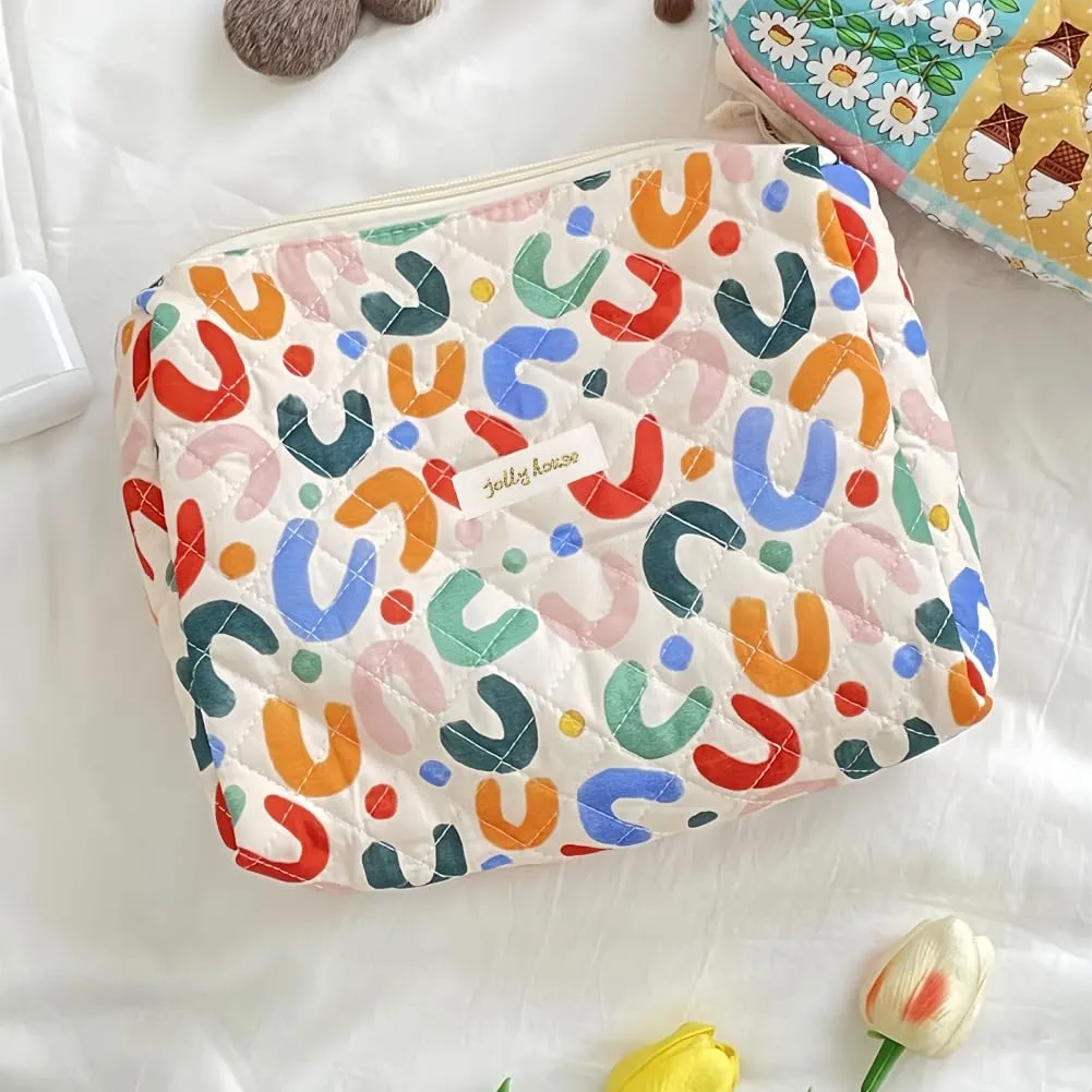 Aucuu Borsa da Toilette da Viaggio, Beauty Case da Viaggio, Borsa per Cosmetici con Lettera U, Trucco Pochette da Toilette, Trousse Trucchi Organizer per Cosmetici, per Donne e Ragazze - immagine 4