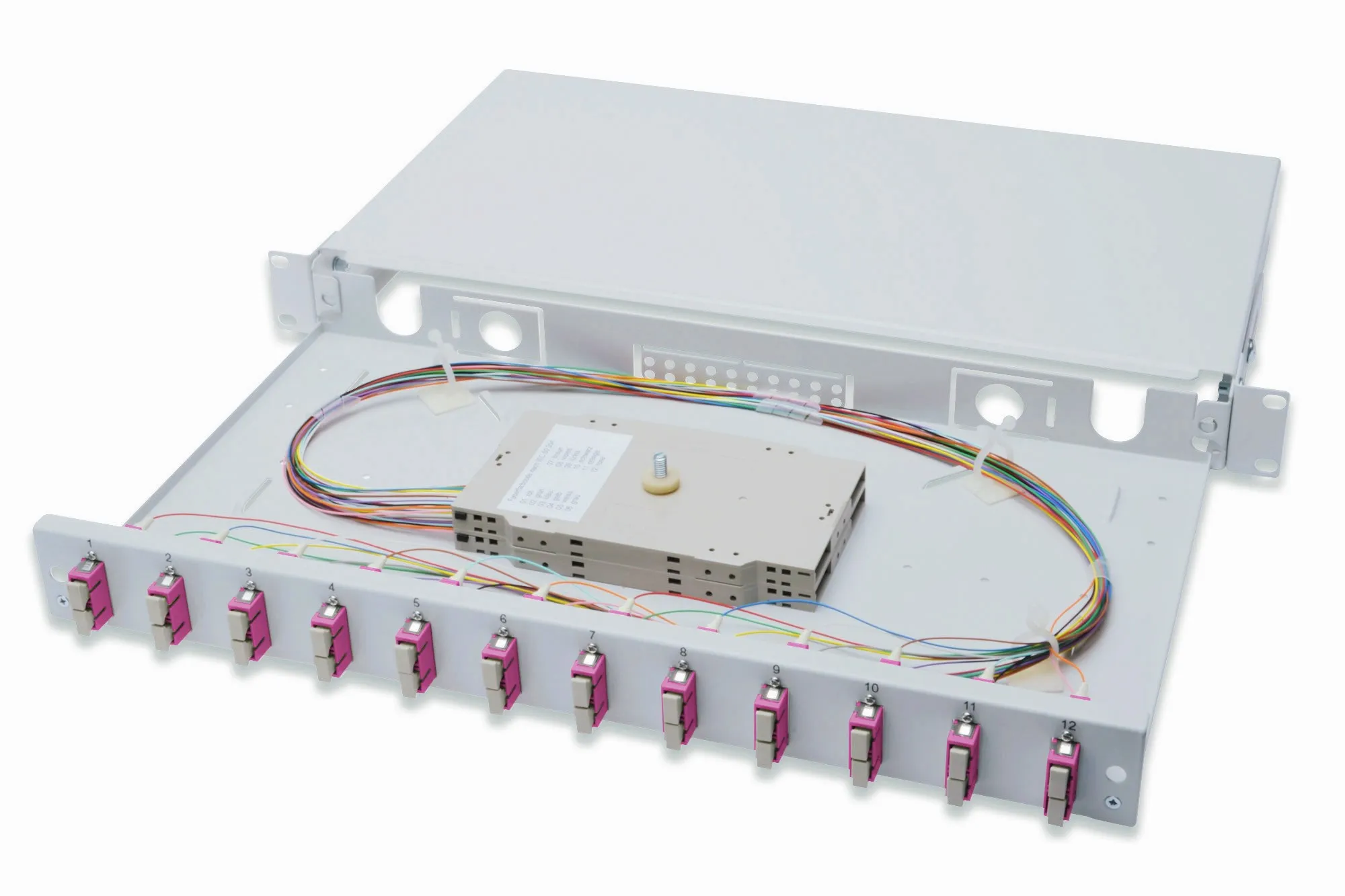 Pannello Estraibile 19 Per Fibra Ottica Con 12 Connettori Sc Duplex Om4 - immagine 1