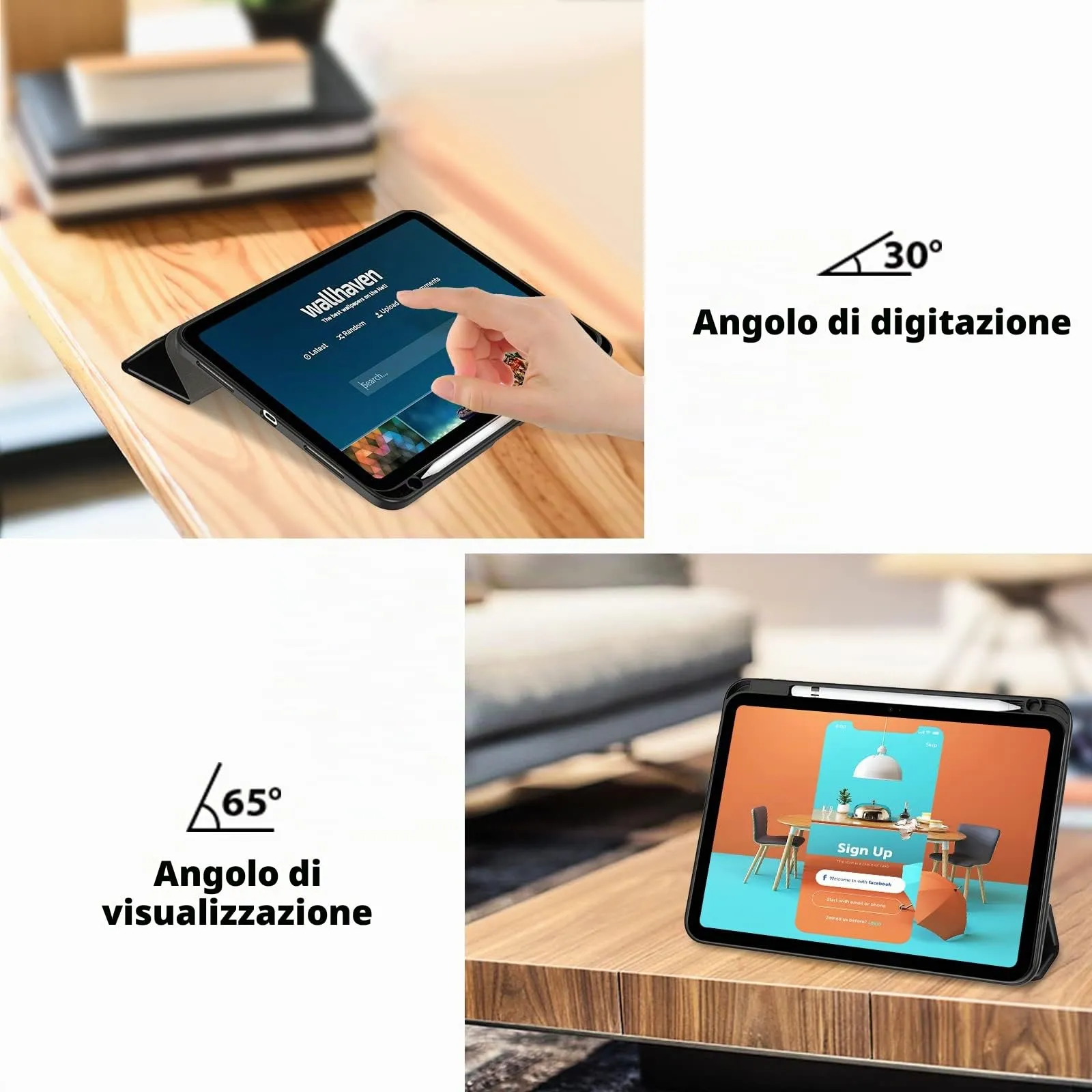 ProCase per iPad 10a Generazione Custodia 2022 [A2696 A2757 A2777], 10,9 Pollici Sottile Custodia Protettiva Leggera Smart Cover per iPad 10, Auto Sveglia/Sonno - Nero - immagine 5