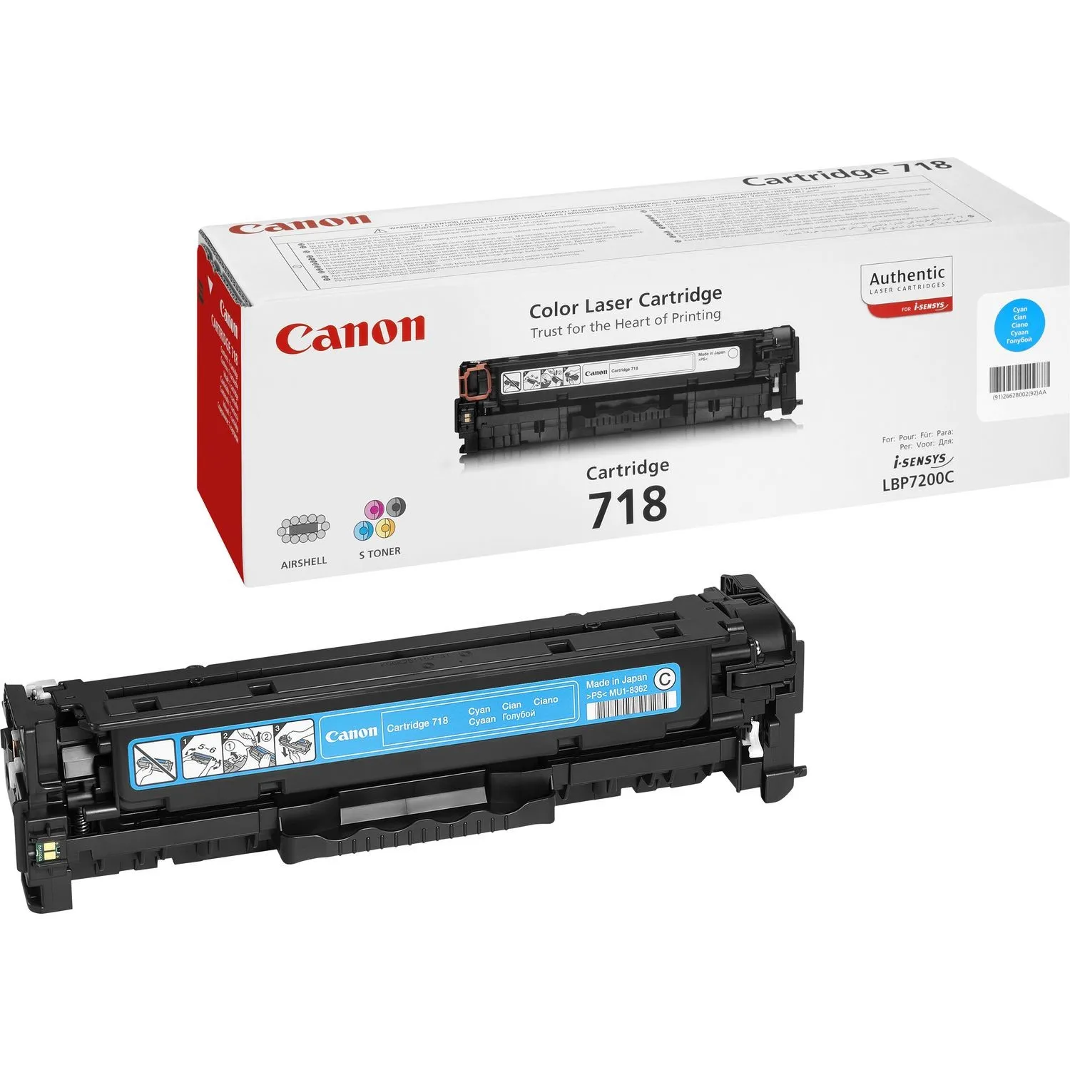 Canon CRG-718 C cartuccia toner 1 pz Originale Ciano - immagine 1