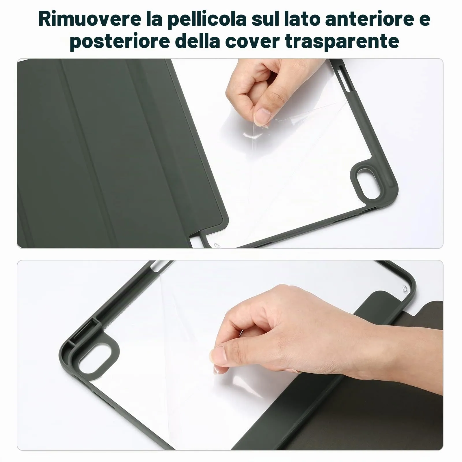 ProCase Cover iPad 11 Generazione A16 11 Pollici 2025/iPad 10 Generazione 10,9 Pollici 2022,Custodia con Portapenna Auto Sonno/Veglia -Verde Oliva - immagine 9