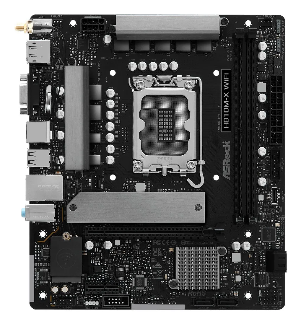 Mb Asrock H810M-X Wifi Ddr5 St1851 - immagine 1