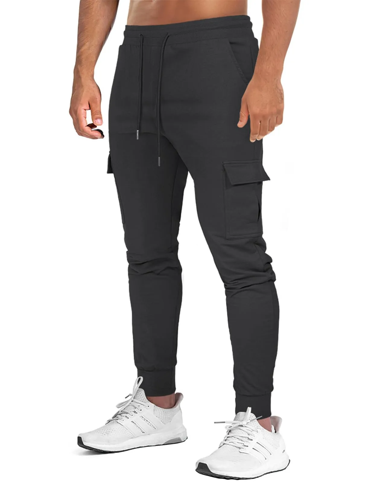 Suwangi Pantaloni Tuta da Sportivi Uomo Cargo Jogging Palestra con 4 Tasche - immagine 1