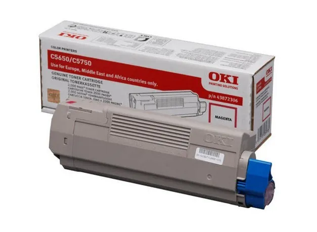 ORIGINALE OKI toner magenta 43872306 C5650/5750 2000 pagine - immagine 1