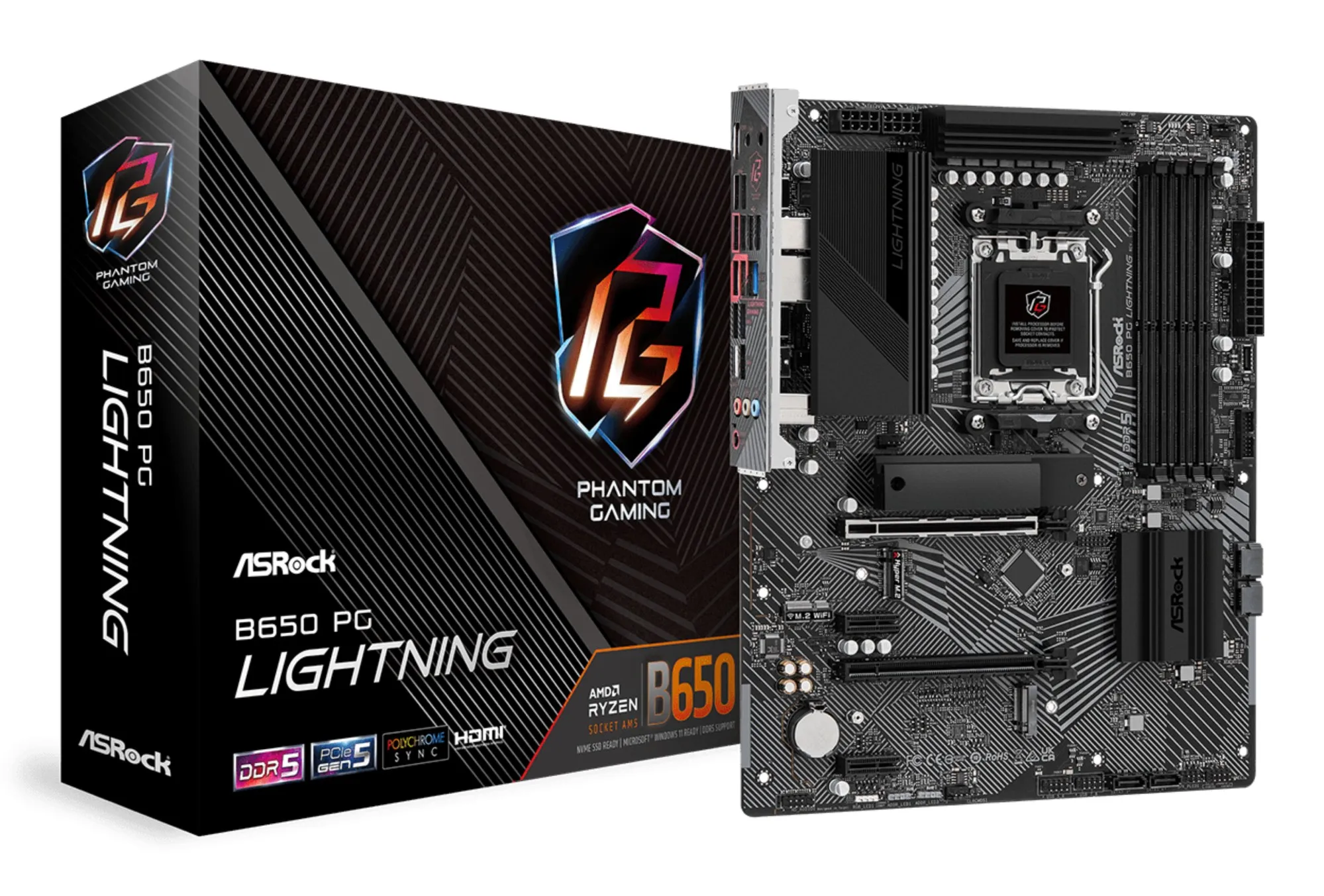 Asrock B650 PG Lightning AMD B650 Socket AM5 ATX - immagine 1