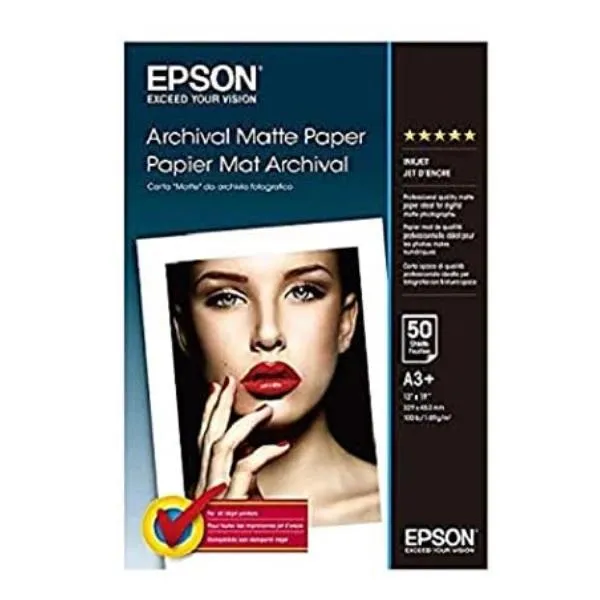 Epson Carta Matte Da Archivio Fotografico Formato A3 (50 Fogli) C13S041340 - immagine 1