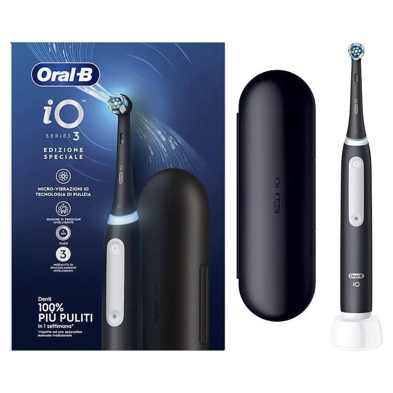 Oral-B Spazzolino Elettrico iO 3 Stripped Nero - immagine 1