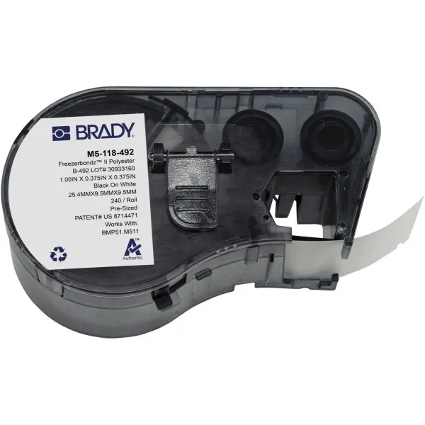 Nastro adesivo in poliestere ultrasottile originale Brady M5-118-492 per laboratorio - Testo nero su sfondo bianco - Larghezza 2540 mm x Altezza 953 mm - immagine 1