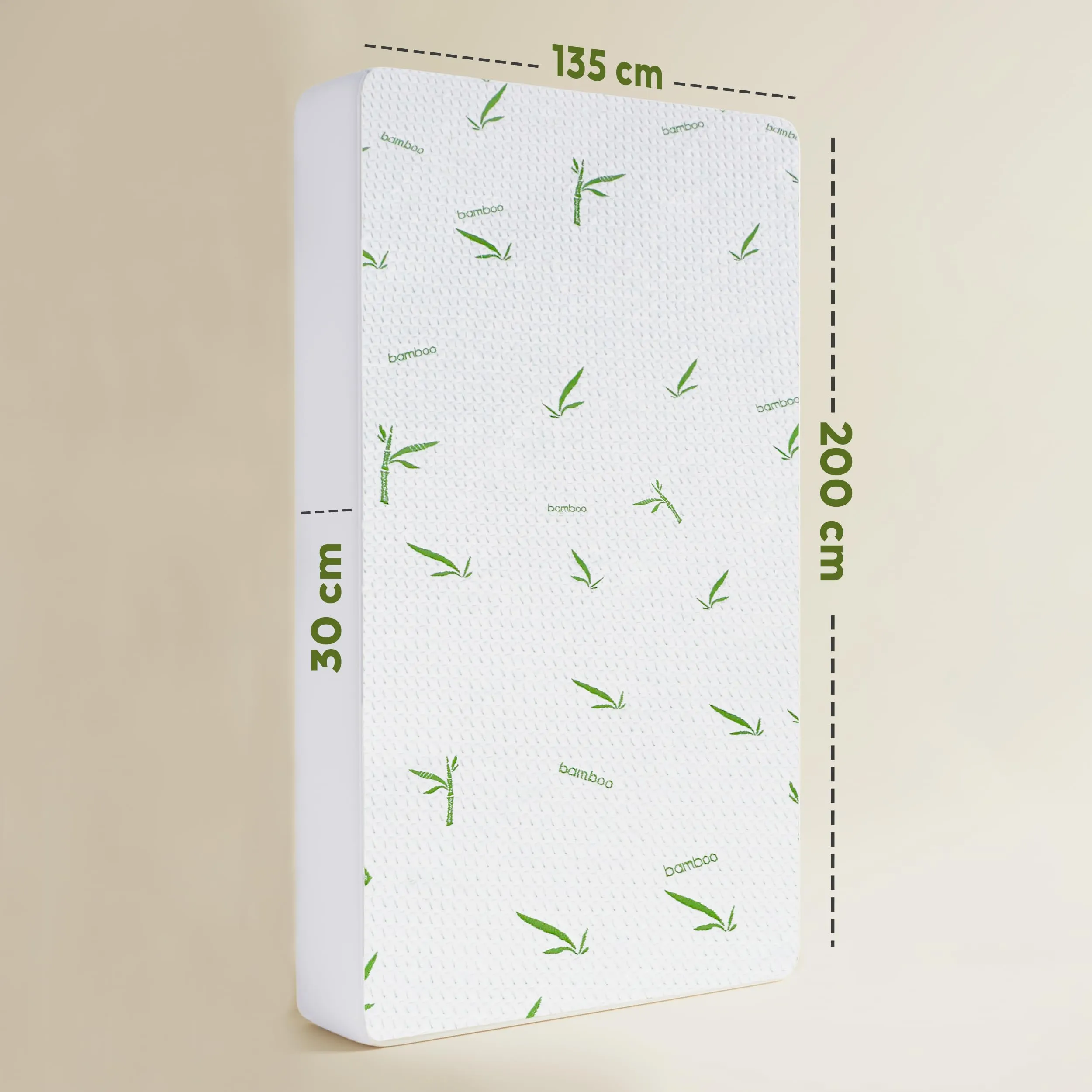 Coprimaterasso Viscosa Impermeabile 135 x 200 x 30 cm Traspirante - immagine 3