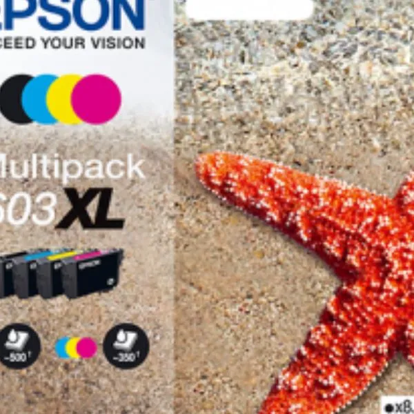 Epson Cartucce Di Inchiostro 603 Stella Marina Multipack, 1 X 8,9 Ml Nero, 1 4,0 Ciano, 1 4,0 Magenta, 1 C13T03A64010 - immagine 1