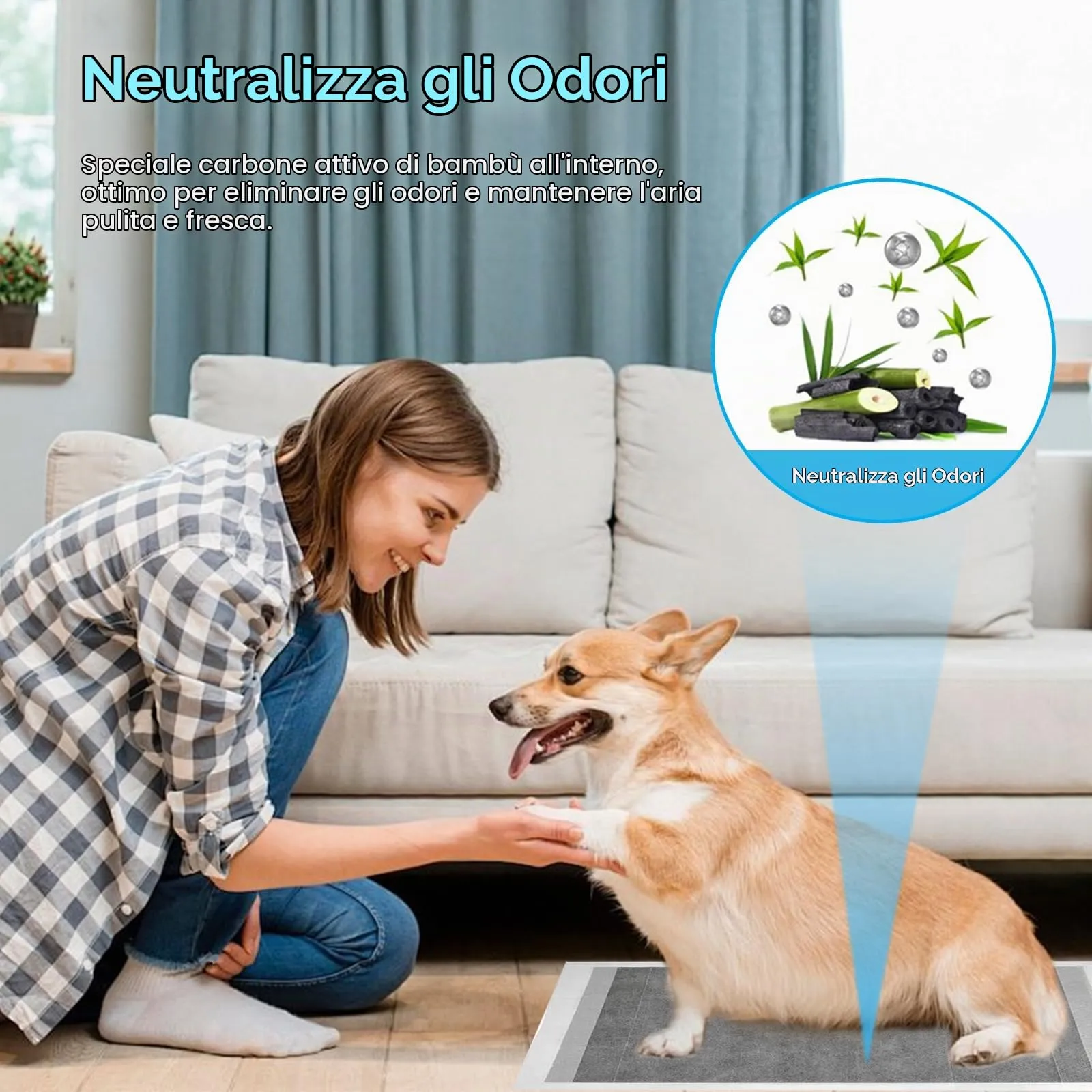 Nanipets® Tappetini Igienici Per Cani Al Carbone Attivo, Assorbenti Super Assorbenti Traverse Cani E Animali Domestici, 60*90 CM Assorbenti Extra Large Addensati Per Vasino, Confezione Da 25 - immagine 4