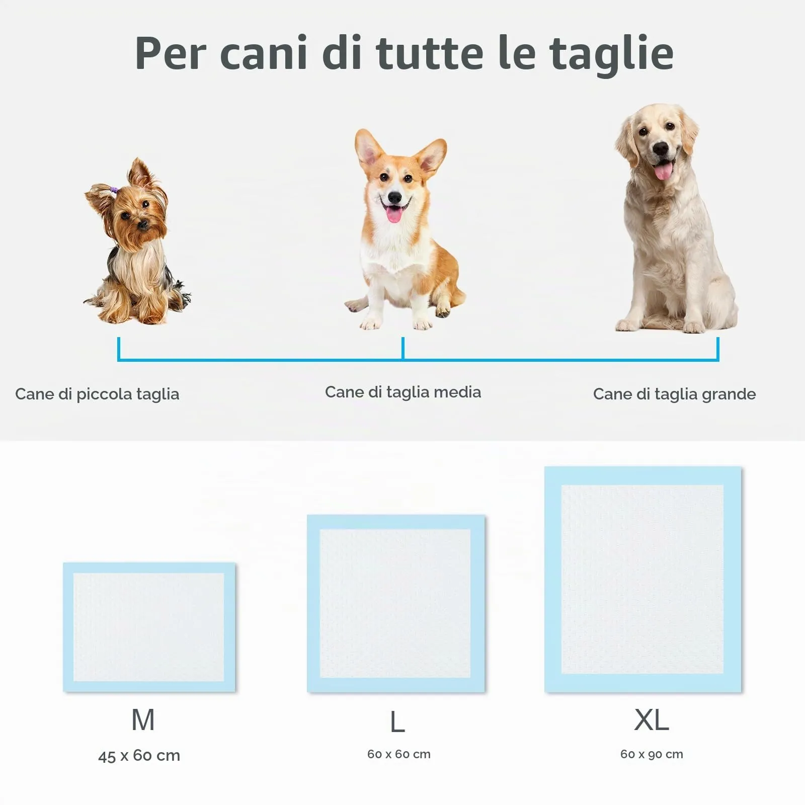 Nanipets® Tappetini Igienici Per Cani, Assorbenti Super Assorbenti Traverse Cani E Animali Domestici, 45 x 60 CM Assorbenti Extra Large Addensati Per Vasino, Confezione Da 50 - immagine 5